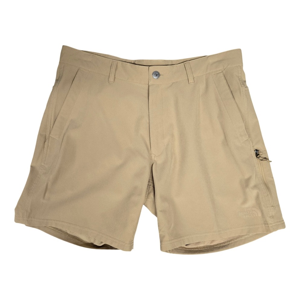 The North Face Khaki Hiking Shorts 7" Tan Stretch Outdoor Cargo Men's Size 34